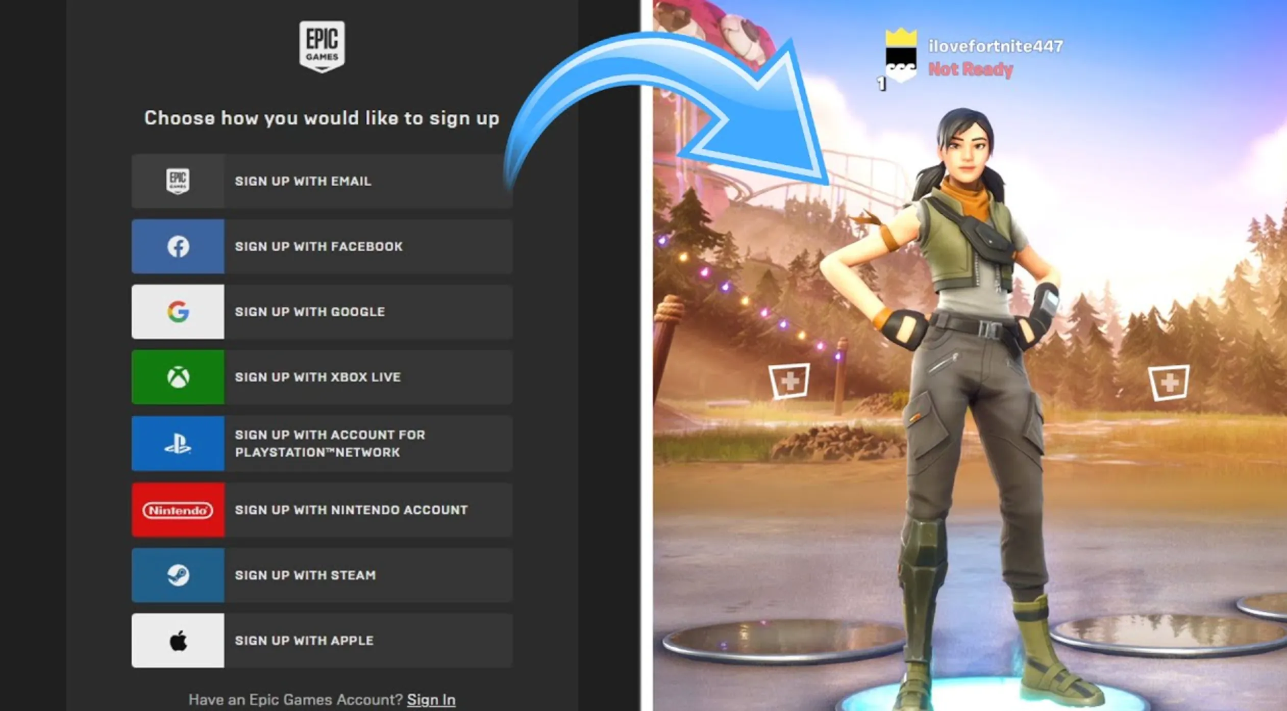 How To Create a Fortnite Account